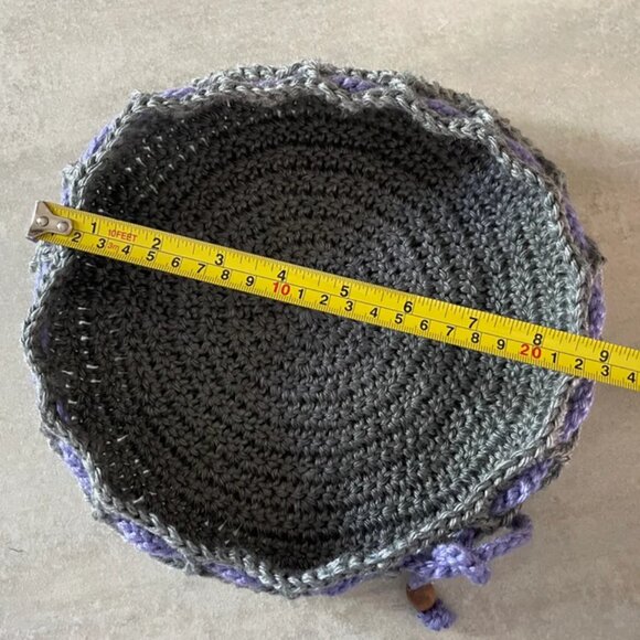 Handmade Crochet Dice Bag Pouch and Dice Tray - Large Size 9" TTRPG DND D&D - Picture 3 of 4